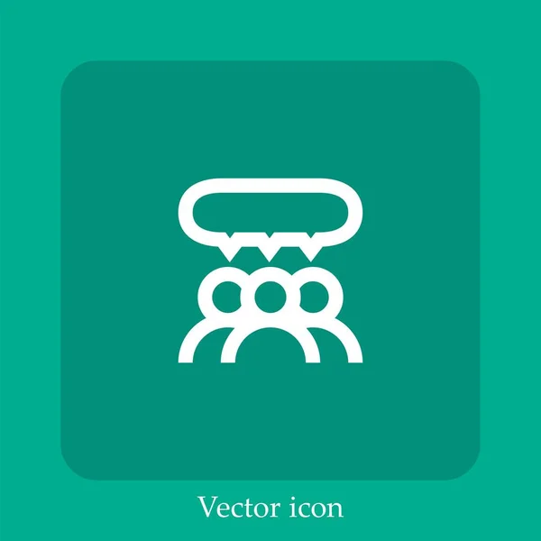 Group Vector Icon Linear Icon Line Editable Stroke — Stock Vector