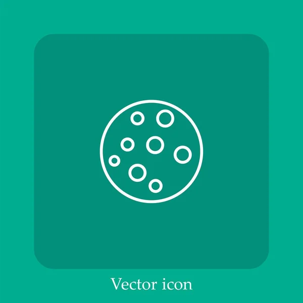 Mondvektorsymbol Lineare Icon Line Mit Editierbarem Strich — Stockvektor