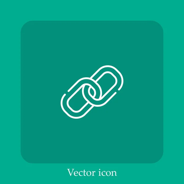 Link Ícone Vetorial Linear Icon Line Com Curso Editável — Vetor de Stock