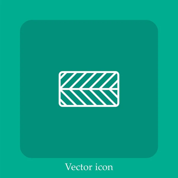 Ícone Vetorial Salmão Linear Icon Line Com Curso Editável — Vetor de Stock