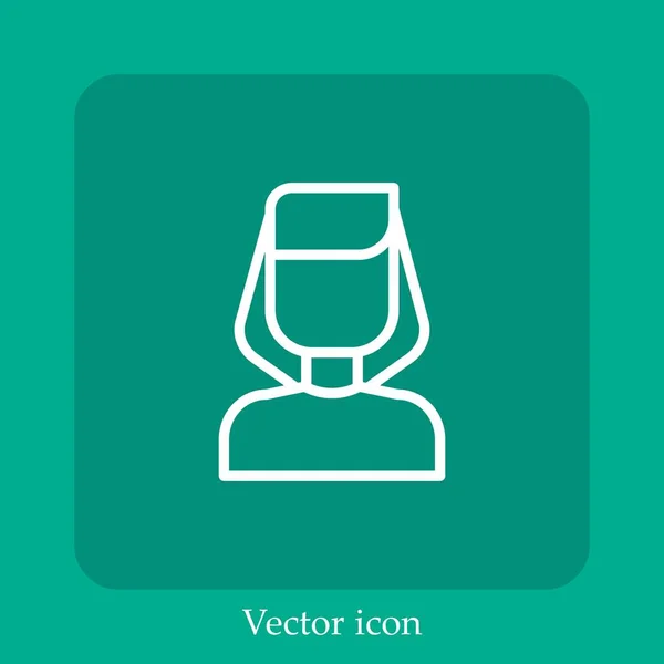 Lehrer Vektor Symbol Lineare Icon Line Mit Editierbarem Strich — Stockvektor