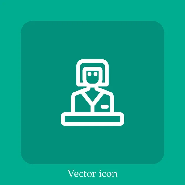 Kommentator Vektor Symbol Lineare Icon Line Mit Editierbarem Strich — Stockvektor