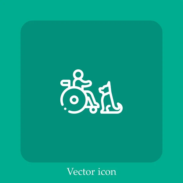 Icône Vectorielle Désactivée Icône Linéaire Ligne Avec Trait Modifiable — Image vectorielle