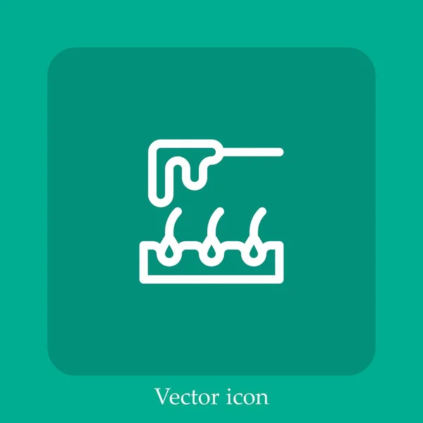 Haarentfernung Vektor Symbol Lineare Icon Line Mit Editierbarem Strich — Stockvektor