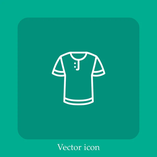 Shirt Vector Icon Linear Icon Line Editable Stroke — Stock Vector