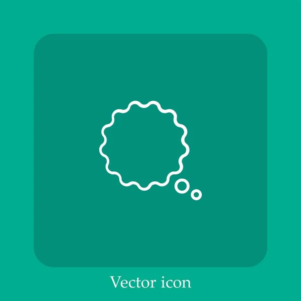 Ícone Vetor Bolha Fala Linear Icon Line Com Curso Editável — Vetor de Stock