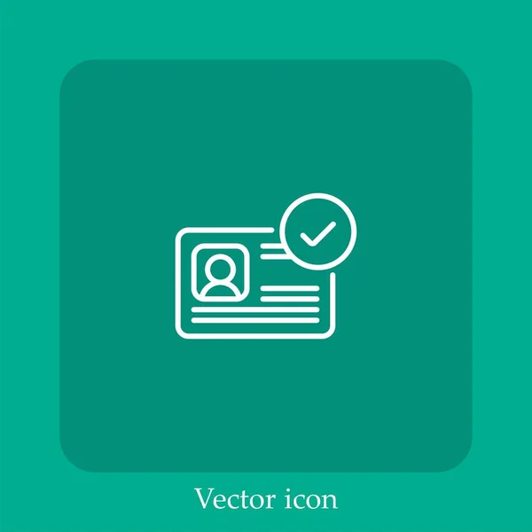 Icono Vectorial Icono Lineal Línea Con Carrera Editable — Vector de stock