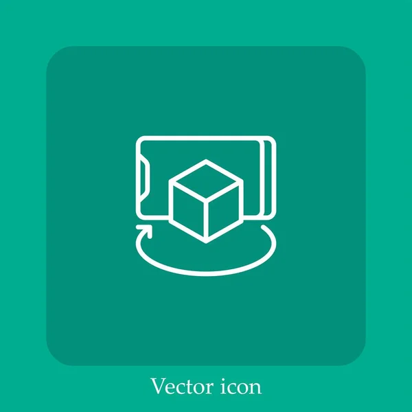 Mobiles Vektorsymbol Lineare Icon Line Mit Editierbarem Strich — Stockvektor