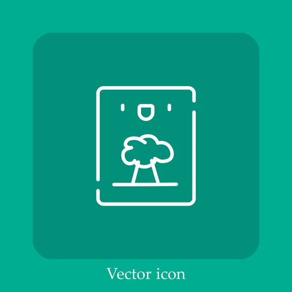 Esboço Ícone Vetor Linear Icon Line Com Curso Editável — Vetor de Stock