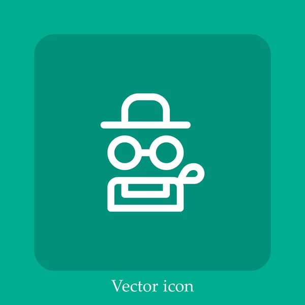 Accesorios Icono Vectorial Icon Line Lineal Con Carrera Editable — Vector de stock