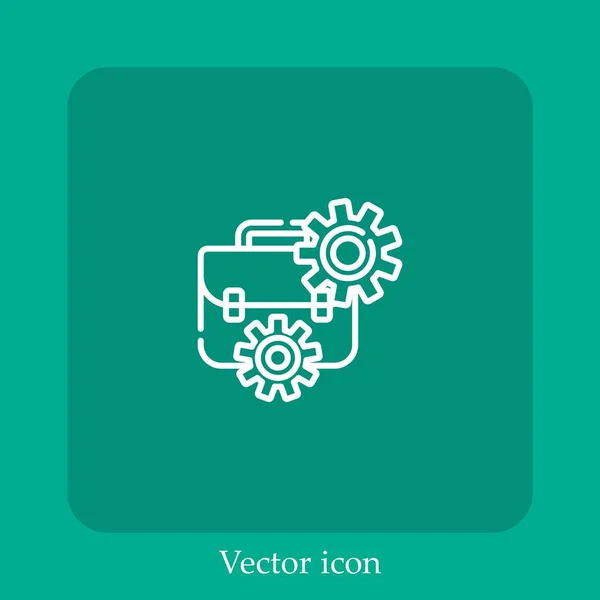 Icône Vectorielle Porte Documents Icône Linéaire Ligne Avec Trait Modifiable — Image vectorielle