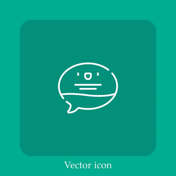 Chat Vector Icon Lineare Icon Line Mit Editierbarem Strich — Stockvektor