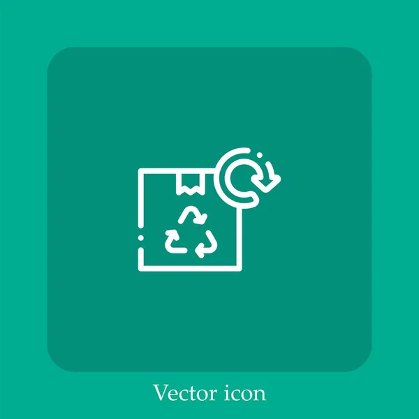 Icône Vectorielle Paquet Icône Linéaire Ligne Avec Course Modifiable — Image vectorielle
