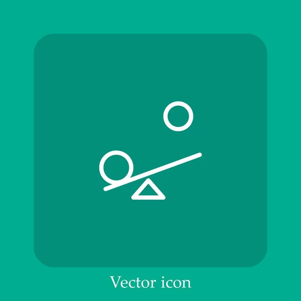 Icono Vector Física Icon Line Lineal Con Carrera Editable — Vector de stock