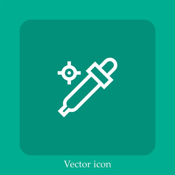 Pipette Vektorsymbol Lineare Icon Line Mit Editierbarem Strich — Stockvektor