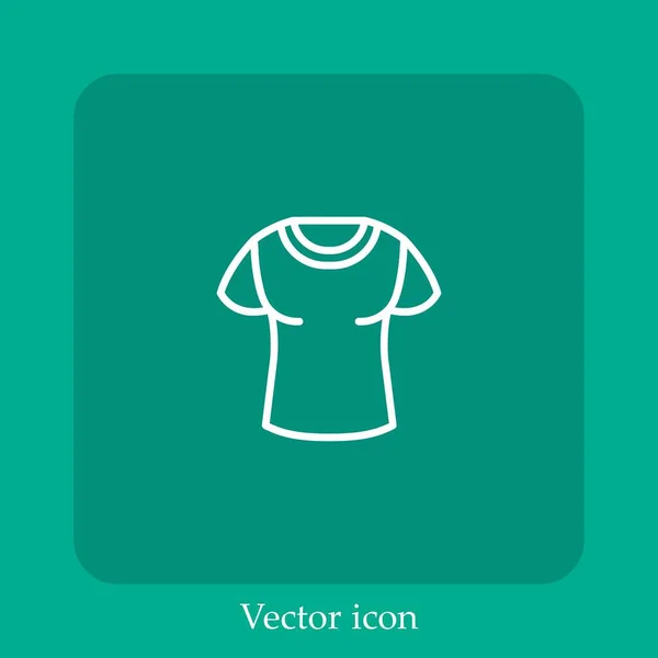 Icona Vettoriale Camicia Icon Line Lineare Con Colpo Modificabile — Vettoriale Stock