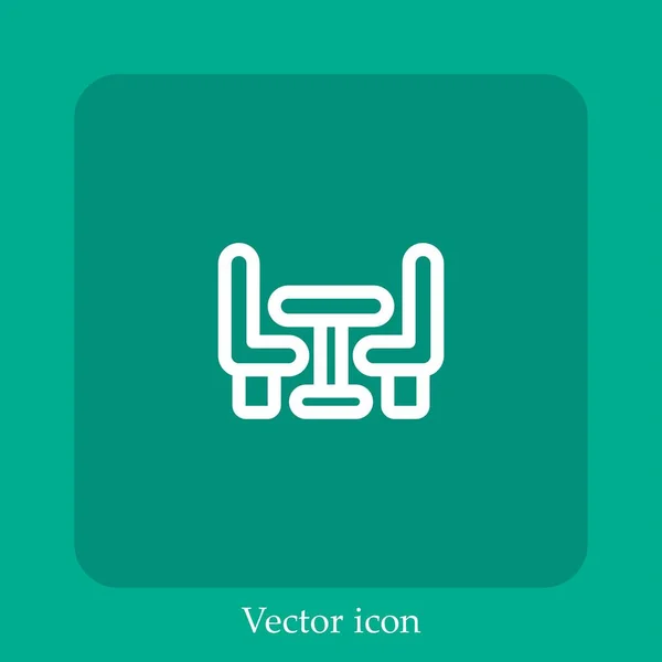 Tabellenvektorsymbol Lineare Icon Line Mit Editierbarem Strich — Stockvektor