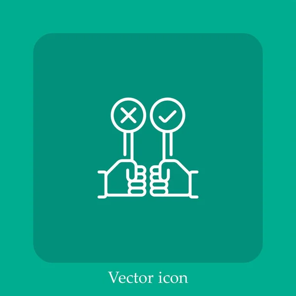 Débat Icône Vectorielle Icône Linéaire Ligne Avec Trait Modifiable — Image vectorielle