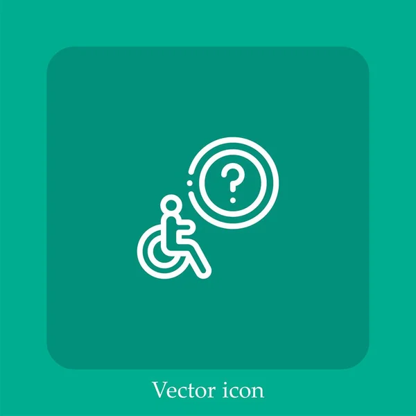 Deaktiviertes Vektorsymbol Lineare Icon Line Mit Editierbarem Strich — Stockvektor