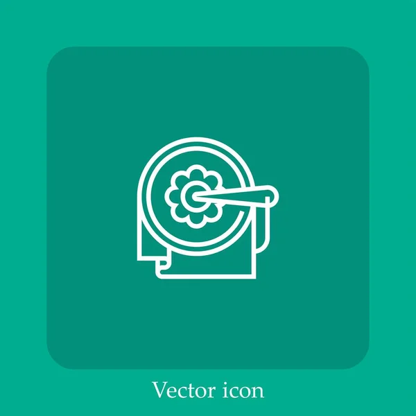 Stickereivektorsymbol Linear Icon Line Mit Editierbarem Strich — Stockvektor