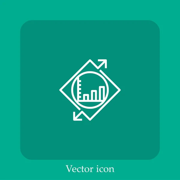 Fluktuationsvektorsymbol Lineare Icon Line Mit Editierbarem Strich — Stockvektor