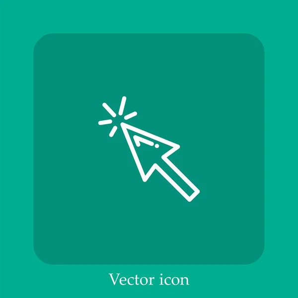 Zeiger Vektor Symbol Lineare Icon Line Mit Editierbarem Strich — Stockvektor