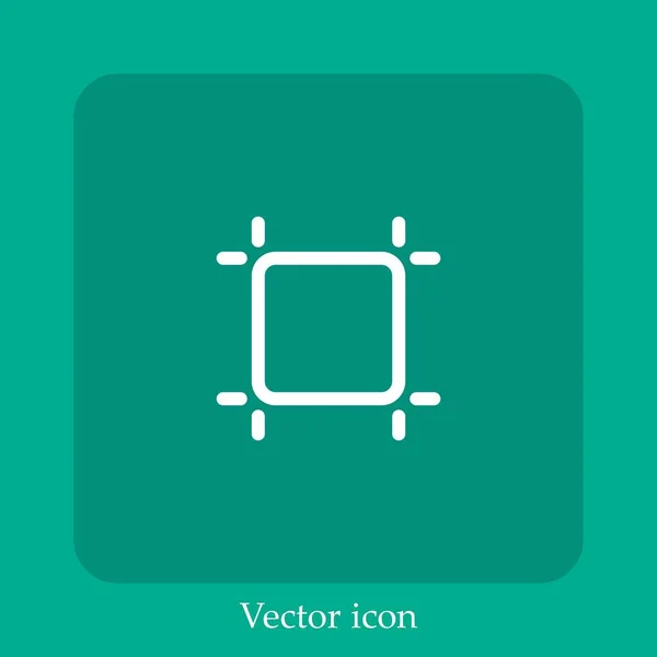 Ícone Vetorial Artboard Linear Icon Line Com Curso Editável — Vetor de Stock