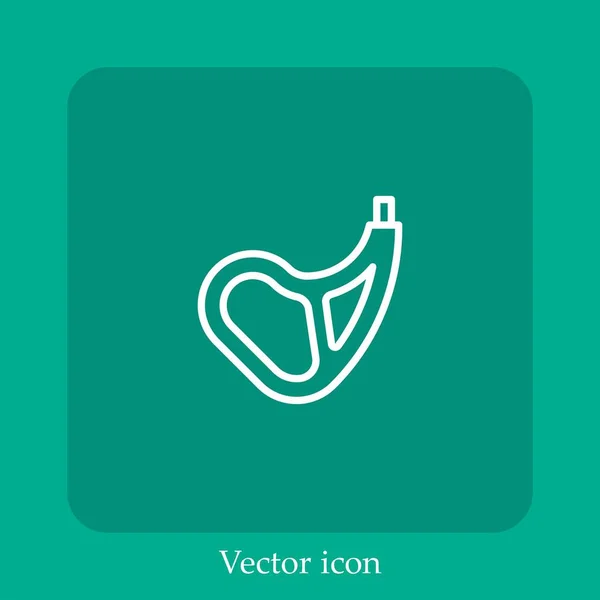 Hacken Vektorsymbol Lineare Icon Line Mit Editierbarem Strich — Stockvektor