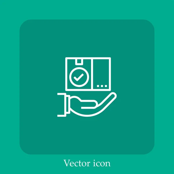 Ordem Ícone Vetor Linear Icon Line Com Curso Editável — Vetor de Stock