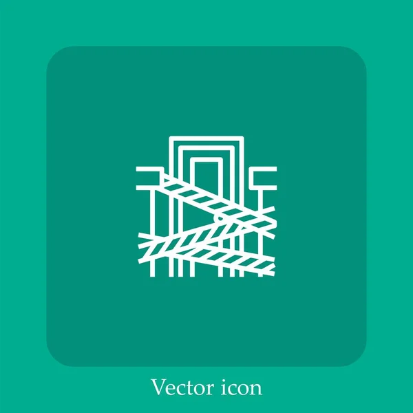 Police Line Vector Icon Linear Icon Line Editable Stroke — Stock Vector