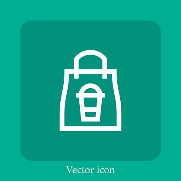 Drink Vector Icon Lineare Icon Line Mit Editierbarem Strich — Stockvektor