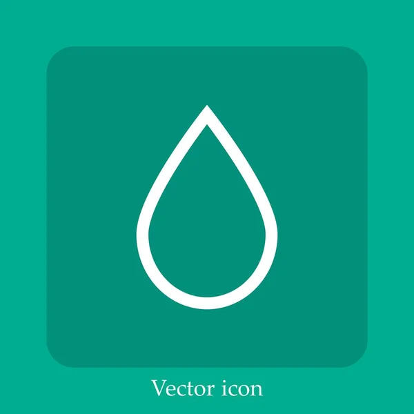 Drop Vektor Symbol Lineare Icon Line Mit Editierbarem Strich — Stockvektor