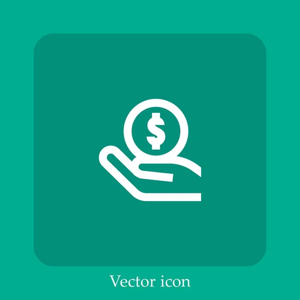 Investitionsvektorsymbol Lineare Icon Line Mit Editierbarem Strich — Stockvektor