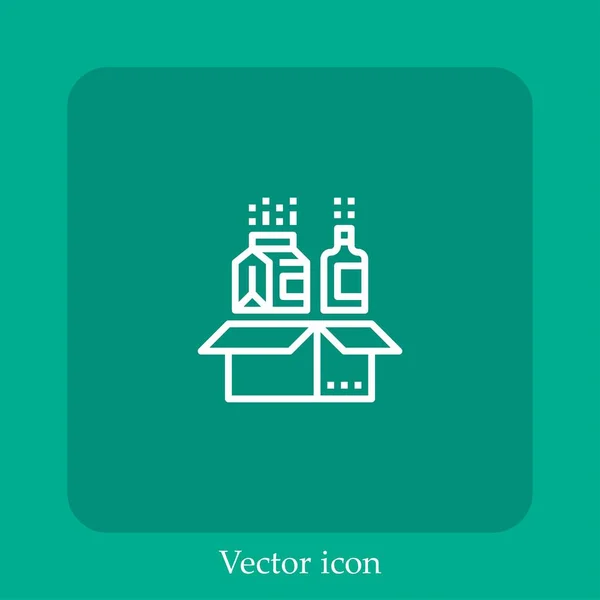 Pacote Ícone Vetorial Linear Icon Line Com Curso Editável — Vetor de Stock