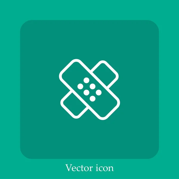 Bandage Vektor Icon Lineare Icon Line Mit Editierbarem Strich — Stockvektor