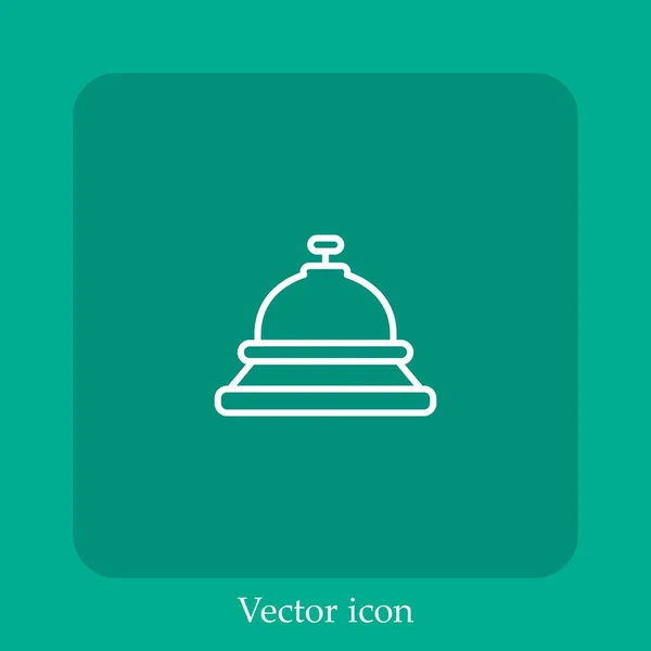 Llamando Icono Vectorial Icon Line Lineal Con Carrera Editable — Vector de stock