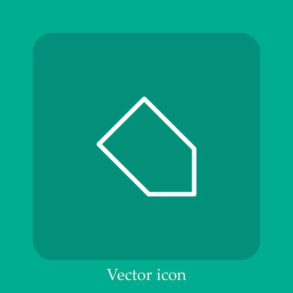 Diagonales Pfeilvektorsymbol Linear Icon Line Mit Editierbarem Strich — Stockvektor