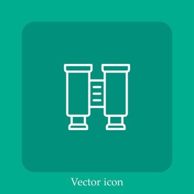 dürbün vektör doğrusal simgesi. Düzenlenebilir vuruş çizgisi