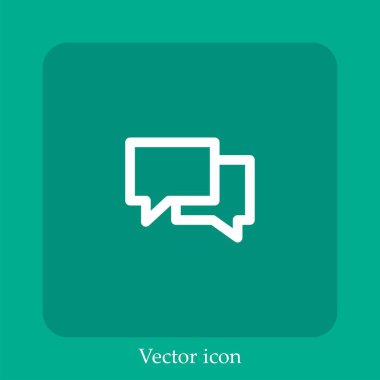 ileti vektörü doğrusal simgesi. Düzenlenebilir vuruş ile satır