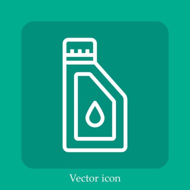 Yağ vektörü simgesi doğrusal simgesi. Düzenlenebilir vuruş çizgisi