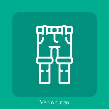 vektör simgesi doğrusal simgesini kısaltır. Düzenlenebilir vuruş ile satır