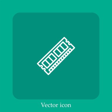 Koç vektör doğrusal simgesi. Düzenlenebilir vuruş çizgisi