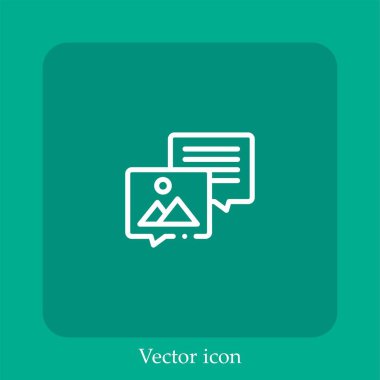 resim vektörü doğrusal simgesi. Düzenlenebilir vuruş çizgisi