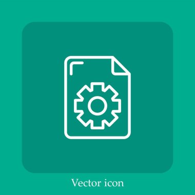 vektör simgesi doğrusal simgesi ayarlanıyor. Düzenlenebilir vuruş ile satır