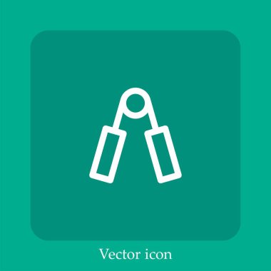 El kavrama vektörü simgesi doğrusal simgesi. Düzenlenebilir vuruş ile çizgi