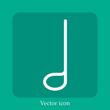 müzik notası vektör doğrusal simgesi. Düzenlenebilir vuruş ile satır