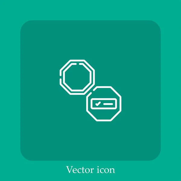 Testet Das Vektorsymbol Linear Icon Line Mit Editierbarem Strich — Stockvektor