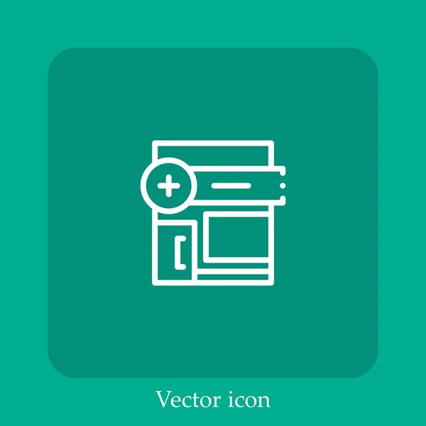 Veterinary Vektor Icon Lineare Icon Line Mit Editierbarem Strich — Stockvektor