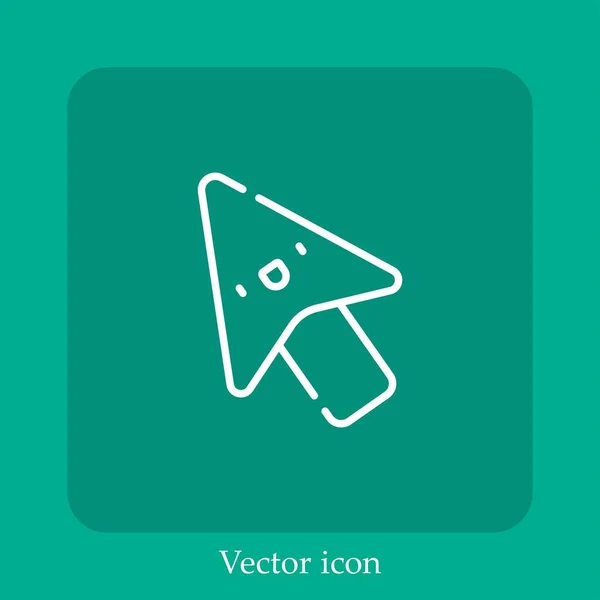 Cursor Vektor Symbol Lineare Icon Line Mit Editierbarem Strich — Stockvektor