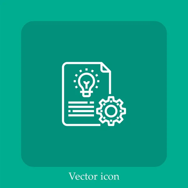 Projektvektorsymbol Lineare Icon Line Mit Editierbarem Strich — Stockvektor